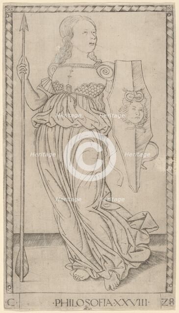Philosofia (Philosophy), c. 1465. Creator: Master of the E-Series Tarocchi.