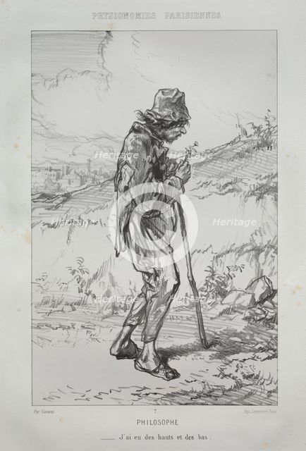 Philosophe. Creator: Paul Gavarni (French, 1804-1866).