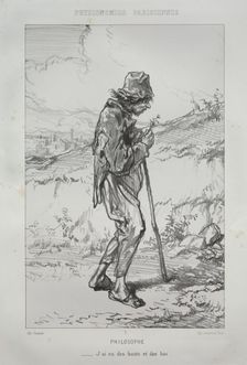 Philosophe. Creator: Paul Gavarni (French, 1804-1866)