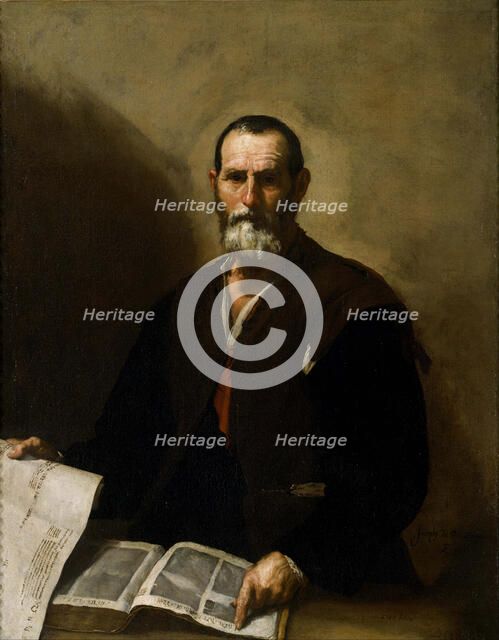 Philosopher Crates of Thebes, 1636. Artist: Ribera, José, de (1591-1652)