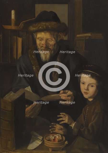 Philosopher and the Young Child. Artist: Woutersz., called Stap, Jan (1599-1663)