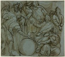 Philosophers Discussing the Terrestrial Globe, n.d. Creator: Unknown