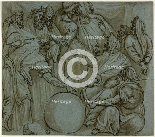 Philosophers Discussing the Terrestrial Globe, n.d. Creator: Unknown.