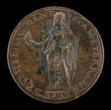 Philosophy with a Manuscript and Sceptre [reverse], 1493/1522. Creator: Unknown