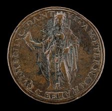 Philosophy with a Manuscript and Sceptre [reverse], 1493/1522. Creator: Unknown