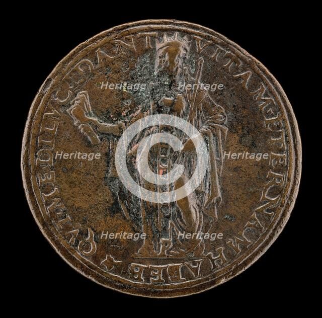 Philosophy with a Manuscript and Sceptre [reverse], 1493/1522. Creator: Unknown.