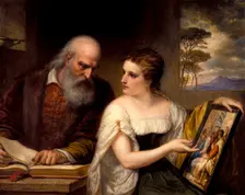 Philosophy and Christian Art, 1868. Creator: Daniel Huntington