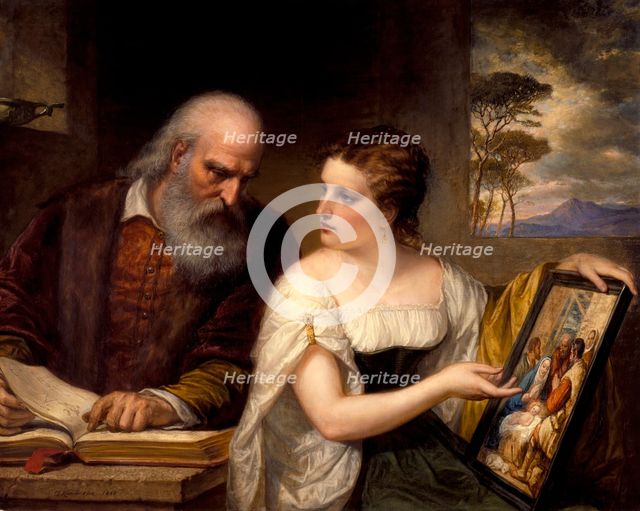 Philosophy and Christian Art, 1868. Creator: Daniel Huntington.