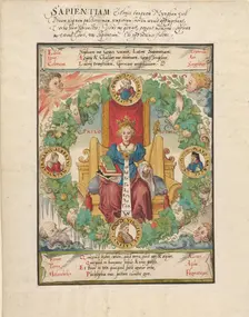 Philosophy Enthroned, mid-16th century. Creator: Virgil Solis