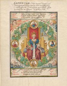 Philosophy Enthroned, mid-16th century. Creator: Virgil Solis