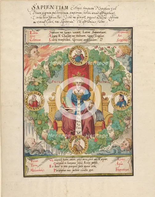 Philosophy Enthroned, mid-16th century. Creator: Virgil Solis.