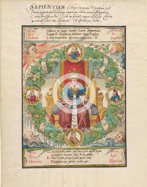 Philosophy Enthroned, mid-16th century. Creator: Virgil Solis.