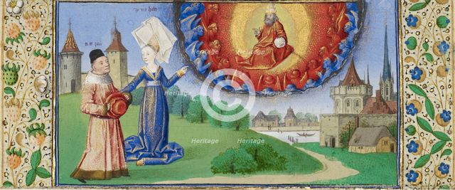 Philosophy Instructing Boethius on the Role of God, about 1460-1470. Creator: Master of Coetivy.