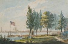 Philadelphia from across the Delaware River, 1811-ca. 1813. Creator: Pavel Petrovic Svin'in