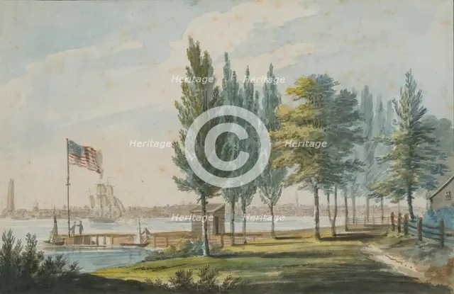 Philadelphia from across the Delaware River, 1811-ca. 1813. Creator: Pavel Petrovic Svin'in.