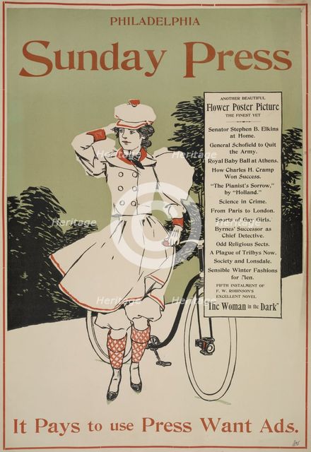 Philadelphia Sunday press. 1895, c1893 - 1897. Creator: Unknown.