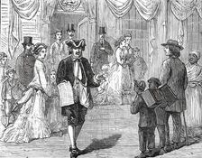 Philadelphia Sketches: Selling the "Pennsylvania Journal" of One Hundred Years Ago..., 1876. Creator: Unknown