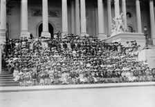 Philadelphia Teachers on Capitol Steps, Washington, D.C., 1911. Creator: Bain News Service