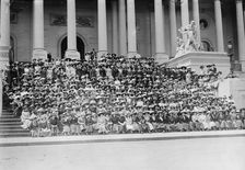 Philadelphia Teachers on Capitol Steps, Washington, D.C., 1911. Creator: Bain News Service