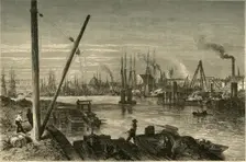 Philadephia, from Below the New South-Street-Bridge 1874. Creator: Alfred Harral