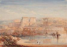 Philae: A View of the Temples from the South, 1839. Creator: David Roberts