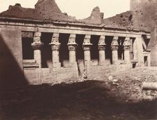 Philae, Cour Intérieure, Colonnade de l'Ouest, 1859/1860. Creator: Louis de Clercq