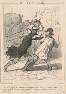 Philantrope anglais dans l'exercice ..., 19th century. Creator: Honore Daumier
