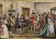 Philemon and his prosecutors. Scene from Det lykkelige skibbrud by Holberg, Act 5, Scene 9..., c1859 Creator: Wilhelm Marstrand