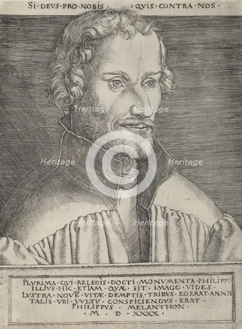 Philip Melanchthon, 1540. Creator: Heinrich Aldegrever.