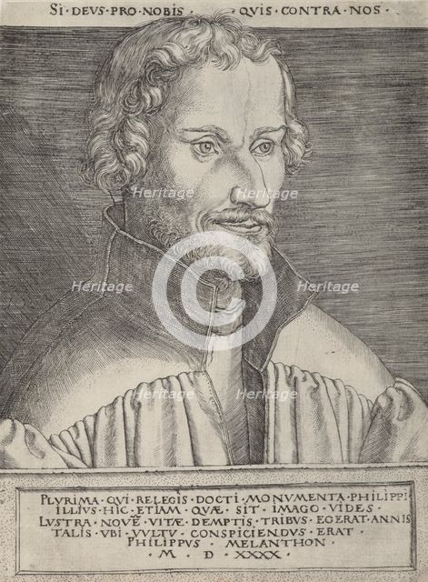 Philip Melanchthon, 1540. Creator: Heinrich Aldegrever.
