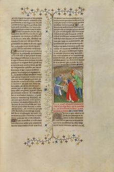 Philip, A False Claimant to the Throne of Macedonia, about 1413-1415. Creators: Boucicaut Master, Workshop of the Boucicaut Master