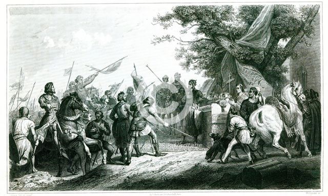 Philip August victorious at the Battle of Bouvines against the Germanic troops of Otto IV in June…
