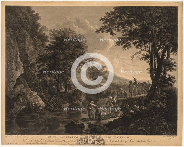 Philip Baptising the Eunuch, 1772. Creator: John Browne (British, 1741-1801).