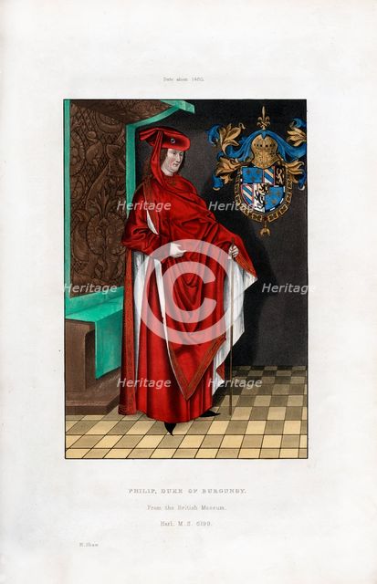 Philip, Duke of Burgundy, c1460, (1843).Artist: Henry Shaw