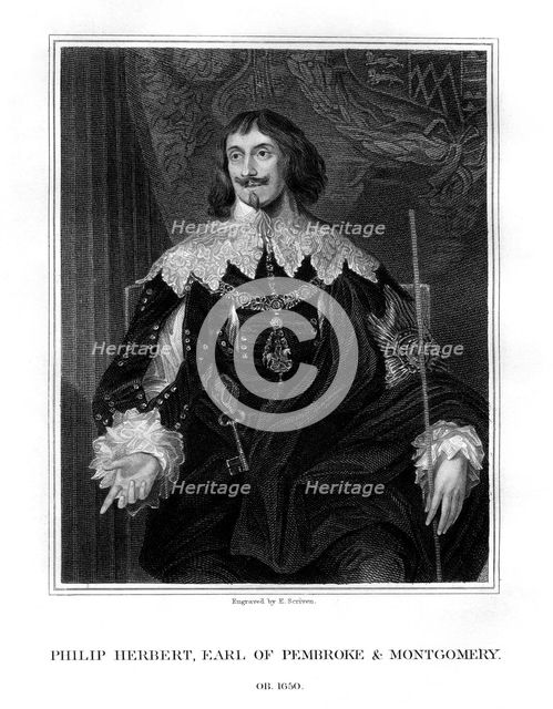 Philip Herbert, 4th Earl of Pembroke, courtier and politician, (1828).Artist: E Scriven