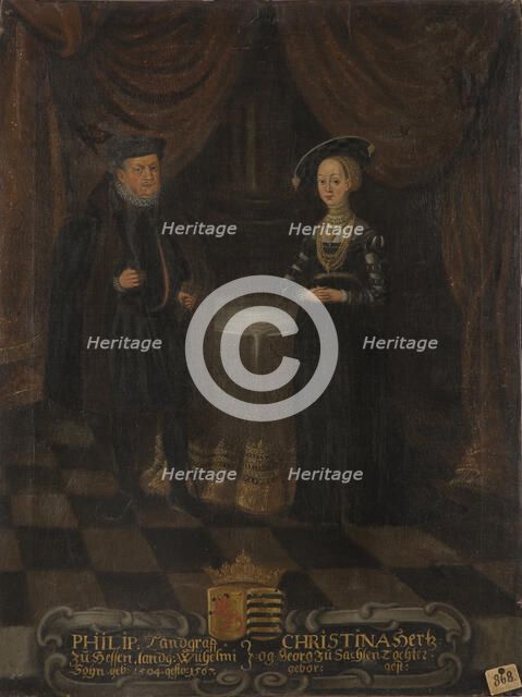 Philip I, Landgrave of Hesse (1504-1567) and Christine of Saxony (1505-1549), Landgravine of Hesse.