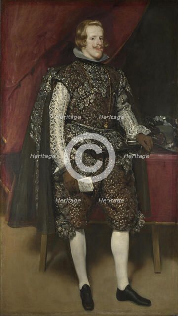 Philip IV of Spain in Brown and Silver, ca 1631. Artist: Velàzquez, Diego (1599-1660)
