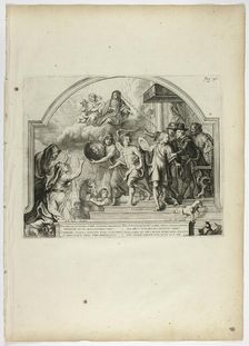 Philip IV Appointing Prince Ferdinand Governor of the Netherlands, plate 25 from Casperius..., 1642. Creator: Theodoor van Thulden