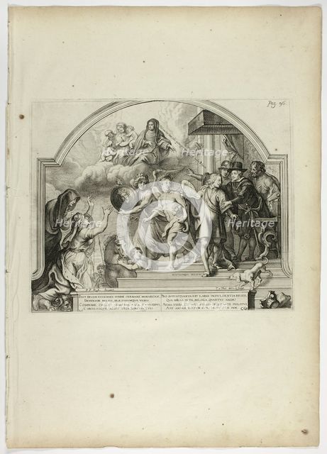 Philip IV Appointing Prince Ferdinand Governor of the Netherlands, plate 25 from Casperius..., 1642. Creator: Theodoor van Thulden.