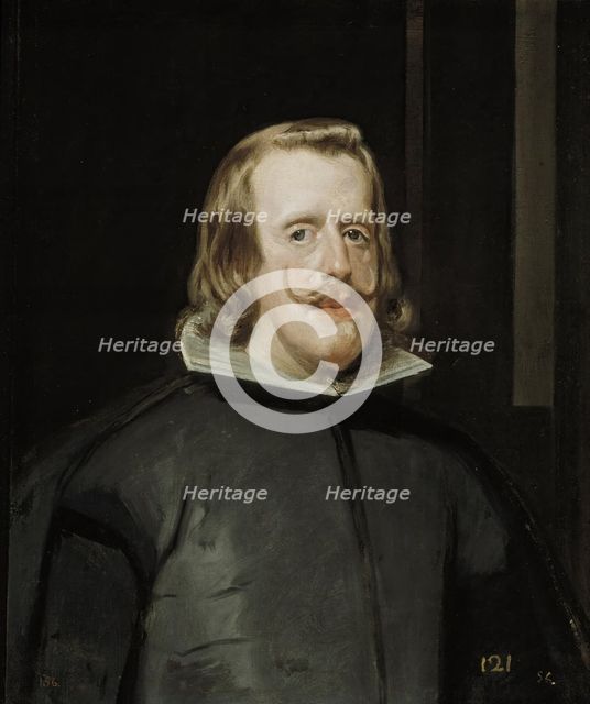 Philip IV in old age, c1653. Creator: Diego Velasquez.
