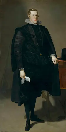 Philip IV in black suit, 1625. Creator: Diego Velasquez