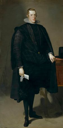 Philip IV in black suit, 1625. Creator: Diego Velasquez