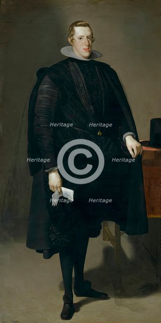 Philip IV in black suit, 1625. Creator: Diego Velasquez.