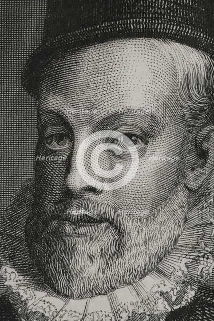 Philip II, (1527-1598), King of Spain, (1556-1598), 1856.  Creator: Charles Geoffroy.