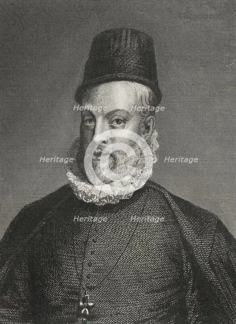 Philip II, (1527-1598), King of Spain (1556-1598), 1856.  Creator: Charles Geoffroy.