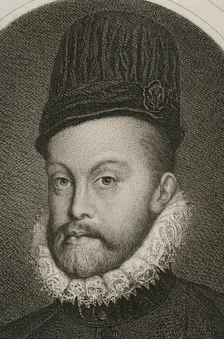 Philip II, (1527-1598), King of Spain (1556-1598), 1879. Detail. Creators: Magin Pujadas, Alphonse Charles Masson