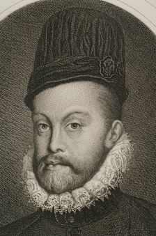 Philip II, (1527-1598), King of Spain (1556-1598), 1879. Detail. Creators: Magin Pujadas, Alphonse Charles Masson
