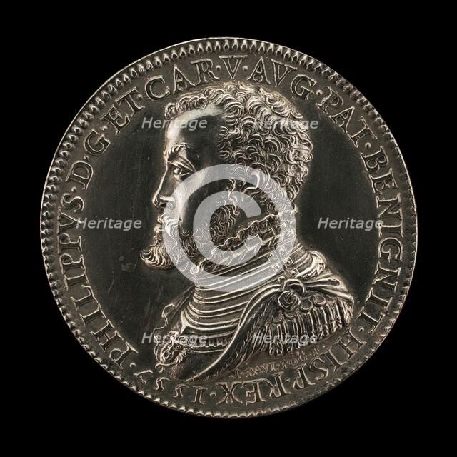 Philip II, 1527-1598, King of Spain 1556 [obverse], 1557. Creator: Gianpaolo Poggini.