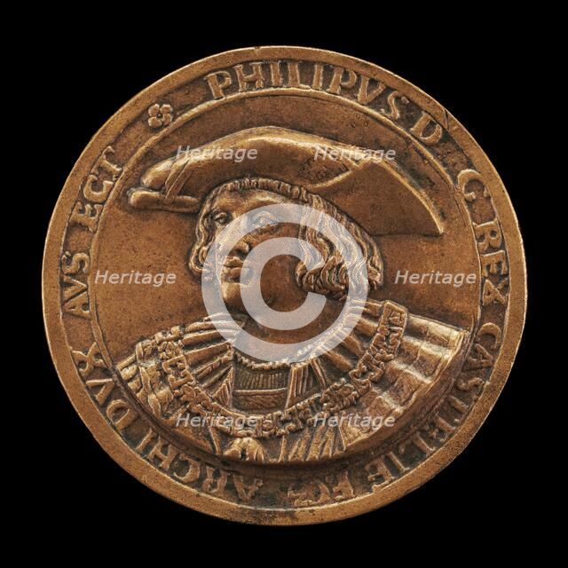 Philip II, 1527-1598, King of Spain 1556 [obverse], 16th century. Creator: Unknown.