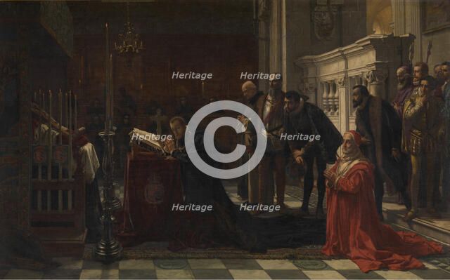 Philip II of Spain Honours Don John of Austria, 1873. Creator: Karel Ooms.